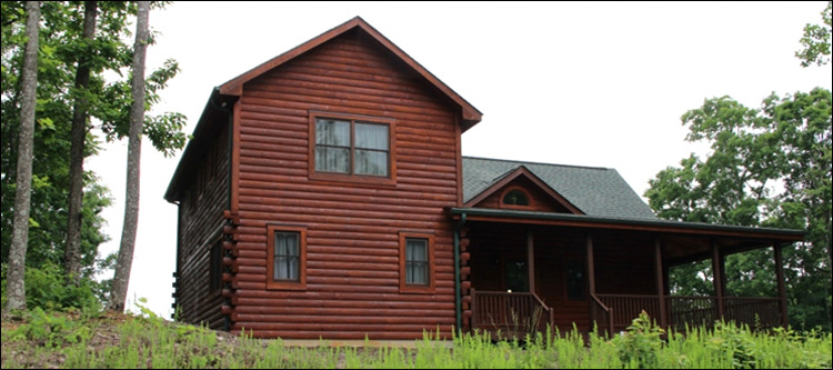 Professional Log Home Borate Application  Baldwin County, Georgia