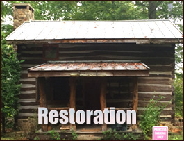 Historic Log Cabin Restoration  Baldwin County, Georgia